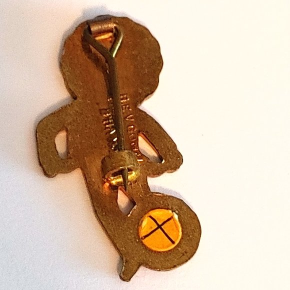 Vintage Golliwog Enamel Pin 1970s - Picture 2 of 3